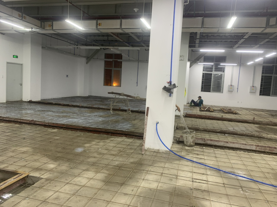 THI CÔNG NÂNG SÀN NHÀ XƯỞNG HÃNG XE MASERITY -  PHƯỜNG TÂN THUẬN ĐÔNG - HCM